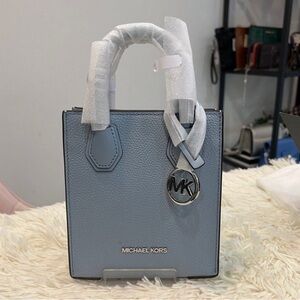 small tiny baby blue michael kors bag